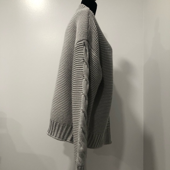 Gray Open Front Cardigan Sweater - Picture 7 of 9